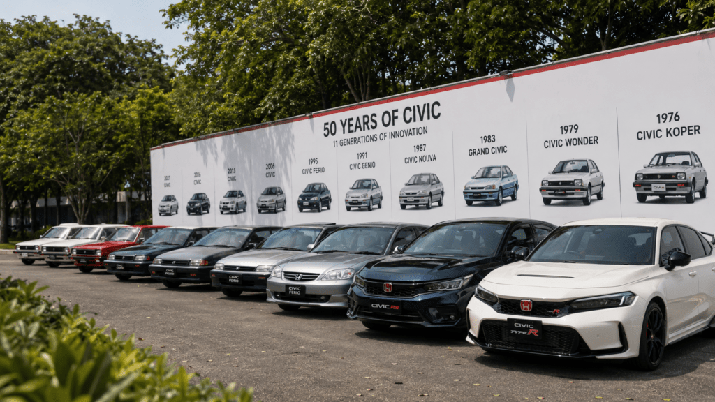Ternyata Honda Civic Sudah 50 Tahun di Indonesia, Ini 11 Generasinya